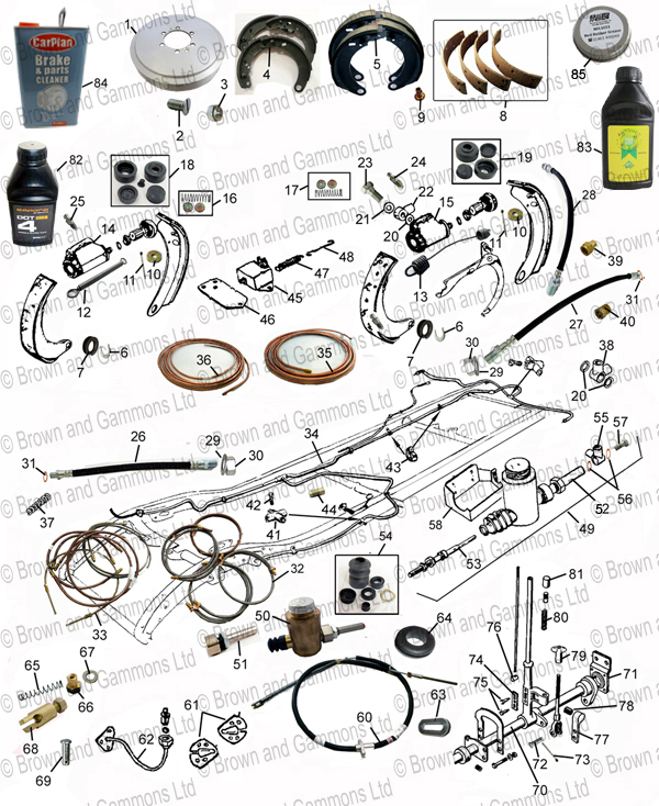 Image for Brakes. Handbrake. Brake pipes & Brake Master cylinder